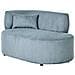Chaise Longue Versione Sinistra Vanvey Velluto A Coste Blu - Foto miniatura 5