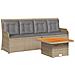 Set Divani da Giardino 3 pz con Cuscini in Polyrattan Beige - Foto miniatura 1