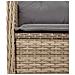 Set Divani da Giardino 3 pz con Cuscini in Polyrattan Beige - Foto miniatura 8