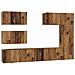 Set mobile TV 6 pcs Legno vecchio 30.5 x 30 x 90 cm - Foto miniatura 1