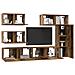 Set mobile TV 6 pcs Legno vecchio 30.5 x 30 x 90 cm - Foto miniatura 3