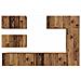 Set mobile TV 6 pcs Legno vecchio 30.5 x 30 x 90 cm - Foto miniatura 8