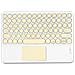Tastiera Bluetooth Con Tasti Rotondi E Touchpad + Combo Mouse Bluetooth, Compatibile Con Ipad, Android E Altro Yellow - Foto miniatura 3