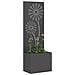 Vaso da Giardino con Pannello Decorativo Nero 50 x 140 cm - Foto miniatura 3