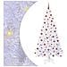 Albero di Natale artificiale Bianco 210 cm PVC e Acciaio - Foto miniatura 1