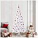 Albero di Natale artificiale Bianco 210 cm PVC e Acciaio - Foto miniatura 2