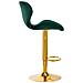 SGABELLO BAR QS-B15 VELLUTO VERDE - Foto miniatura 2