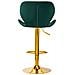SGABELLO BAR QS-B15 VELLUTO VERDE - Foto miniatura 3