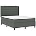 Letto a molle con materasso Grigio scuro 140 x 200 cm Tessuto - Foto miniatura 4