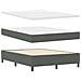 Letto a molle con materasso Grigio scuro 140 x 200 cm Tessuto - Foto miniatura 5