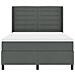 Letto a molle con materasso Grigio scuro 140 x 200 cm Tessuto - Foto miniatura 7