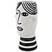 Vaso Face In Porcellana Bianca E Nera Con Profilo Scultoreo - Foto miniatura 3