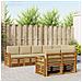 Set divani 8 pcs Naturale e Beige Legno di Acacia Massello - Foto miniatura 2