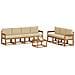 Set di divani da esterno con cuscino 8 pcs Naturale e Beige - Foto miniatura 3
