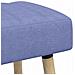 Panchina trapuntata a canale Blu jeans 110 x 40 x 46 cm Tessuto - Foto miniatura 4