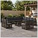 Set Divano da Giardino 14 pz Grigio e Grigio Scuro polyrattan - Foto miniatura 10