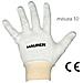 Sottoguanti da lavoro con polsino tessuto cotone colore bianco Tg 10 - Foto miniatura 3