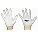 Sottoguanti da lavoro con polsino tessuto cotone colore bianco Tg 10 - Foto miniatura 4