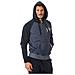 Felpa Uomo Mossa Full Zip Con Cappuccio L Blu - Foto miniatura 1