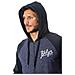 Felpa Uomo Mossa Full Zip Con Cappuccio L Blu - Foto miniatura 2