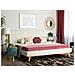 Letto Matrimoniale In Ciniglia Beige 160x200 Cm Talence - Foto miniatura 16