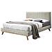 Letto Matrimoniale In Ciniglia Beige 160x200 Cm Talence - Foto miniatura 1