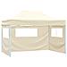 Gazebo Professionale Pieghevole Con 4 Pareti 3x4m Acciaio Crema - Foto miniatura 2