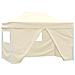 Gazebo Professionale Pieghevole Con 4 Pareti 3x4m Acciaio Crema - Foto miniatura 1