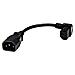 Cord 7.5in 20cm Iec 320 A 90 C13 3 Pin Femmina Per C14 3 Pin Maschi Pdu Di Alimentazione Di Prolunga Di Alimentazione Per Computer Led Hdtv Monitor E Scanner - Foto miniatura 1