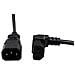Cord 7.5in 20cm Iec 320 A 90 C13 3 Pin Femmina Per C14 3 Pin Maschi Pdu Di Alimentazione Di Prolunga Di Alimentazione Per Computer Led Hdtv Monitor E Scanner - Foto miniatura 3