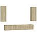 Set di Mobili TV 5 pz Rovere Sonoma in Legno Multistrato - Foto miniatura 1