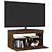 Mobile Porta TV con Luci LED Rovere Fumo 75x35x40 cm - Foto miniatura 5
