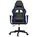 Sedia da Gaming Massaggiante Nero e Blu in Similpelle - Foto miniatura 3