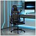 Sedia da Gaming Massaggiante Nero e Blu in Similpelle - Foto miniatura 1