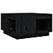 Tavolino Da Salotto Nero 60x61x32,5 Cm Legno Massello Di Pino - Foto miniatura 2