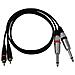 Cavo Adattatore 2x jack / 2xrca 1m Bk - Foto miniatura 1
