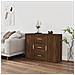Credenza Rovere Marrone 91x29,5x65 Cm In Legno Multistrato - Foto miniatura 1