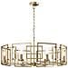 Lampadario Contemporaneo Bowi Struttura In Metallo Colore Oro 8 Luci - Foto miniatura 1
