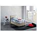 Letto Singolo Claire, Letto Contenitore Con Rivestimento In Tessuto, 100% Made In Italy, Apertura Frontale, Con Materasso Cm 90x200 Incluso, Beige - Foto miniatura 1