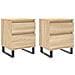 Comodini 2pz Rovere Sonoma 40x35x50 Cm In Legno Multistrato - Foto miniatura 2