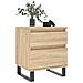 Comodini 2pz Rovere Sonoma 40x35x50 Cm In Legno Multistrato - Foto miniatura 3