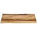 Piano Tavolo Bordi Vivi 80x60x2,5cm Legno Massello Mango Grezzo - Foto miniatura 3
