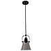 Lampadario A Sospensione Paralume In Metallo E Vetro Porta Lampadina E27 Moderno - Foto miniatura 3