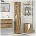 Armadietto Bagno Rovere 25x25x170 Cm Legno Multistrato - Foto miniatura 3