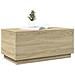 Lusso Casadino -  Tavolino Da Soggiorno Con Luci Led Rovere Sonoma 90x50x40 Cm - Foto miniatura 5