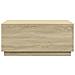 Lusso Casadino -  Tavolino Da Soggiorno Con Luci Led Rovere Sonoma 90x50x40 Cm - Foto miniatura 6