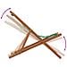 Sedia Da Spiaggia Pieghevole Foglie Legno Eucalipto E Tessuto - Foto miniatura 7