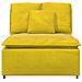 Modulo Centrale Divano Modulare con Cuscini Giallo 100 cm - Foto miniatura 3