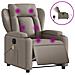 Poltrona Massaggiante Reclinabile Elettrica Tortora in Tessuto - Foto miniatura 1