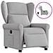Poltrona Elettrica Reclinabile Grigio Nuvola in Tessuto - Foto miniatura 9